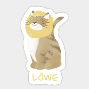 Löwe Katze Sternzeichen Sticker